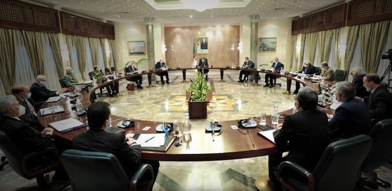 خلال إجتماع الحكومة برئاسة الوزير الأول، السيد نذير العرباوي
