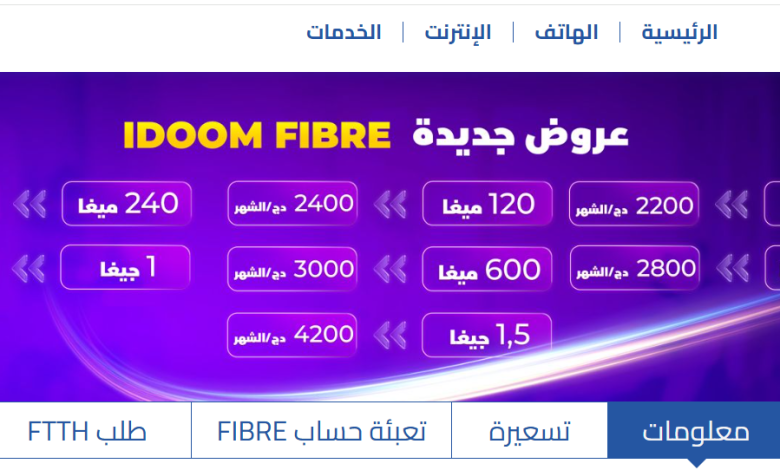 عروض الألياف البصرية اتصالات الجزائر