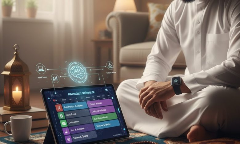 الذكاء الاصطناعي في تنظيم الوقت بين العمل والعبادة