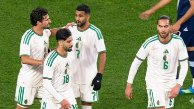 لاعبو المنتخب الجزائري يحتفلون بعد تسجيل أهداف في مباراة غواتيمالا