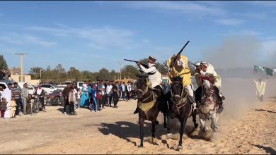 عروض الفروسية والبارود في مهرجان برج بن عزوز بولاية بسكرة
