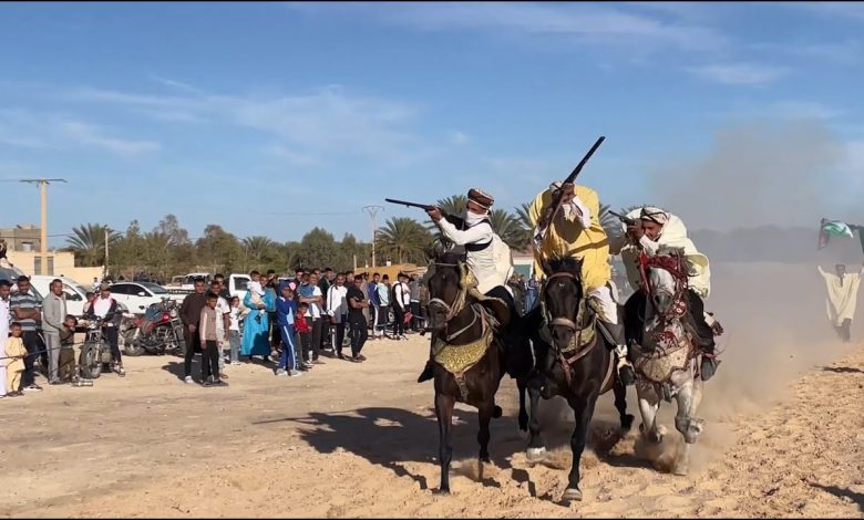 عروض الفروسية والبارود في مهرجان برج بن عزوز بولاية بسكرة