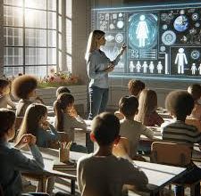 التلاميذ يتعلمون باستخدام أدوات الذكاء الاصطناعي في المدارس