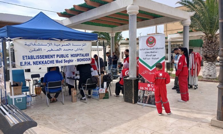 الهلال الأحمر الجزائري ينظم حملة تبرع بالدم ببطيوة