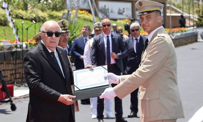 إشراف رئيس الجمهورية على حفل تخرج الدفعات بالأكاديمية العسكرية لشرشال